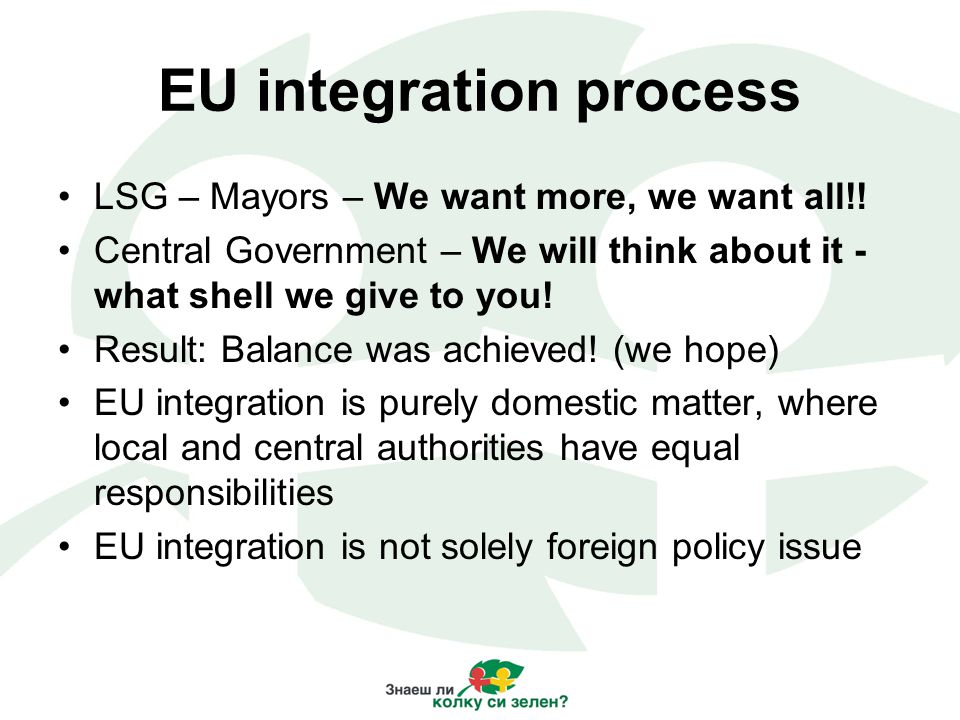 EU integration process LSG – Mayors – We want more, we want all!.