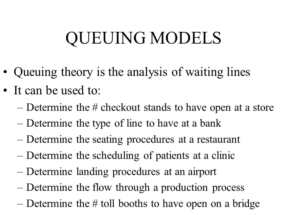 queuing theory