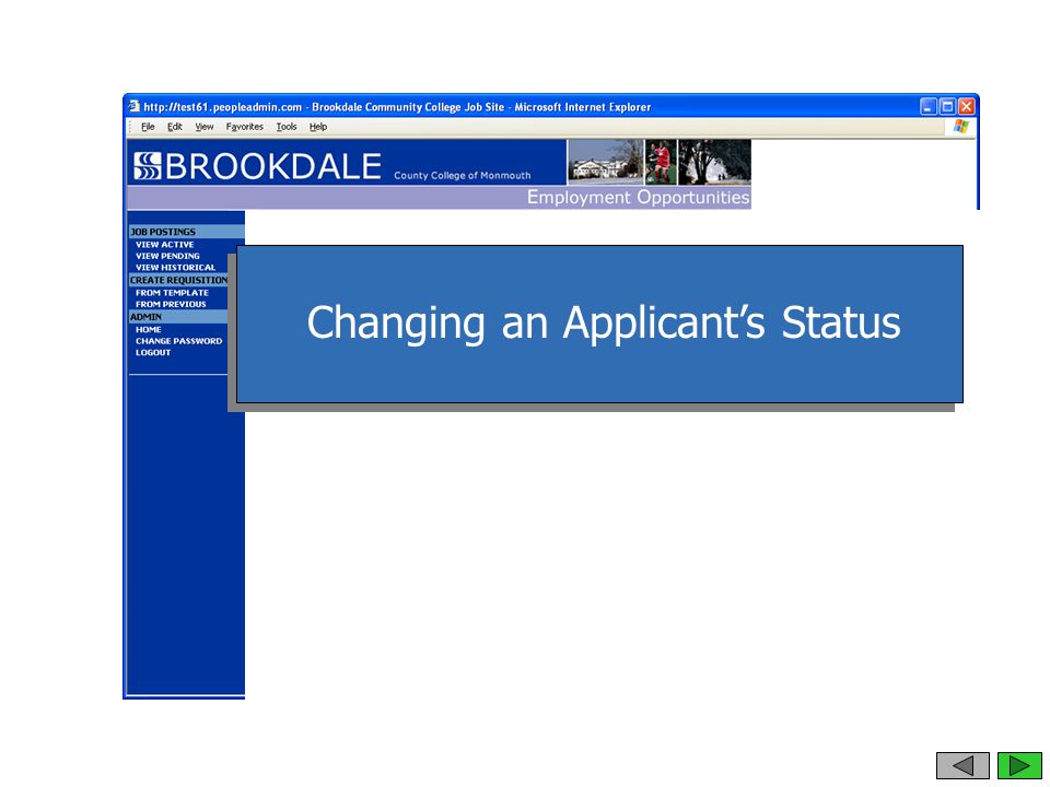 Changing an Applicant’s Status