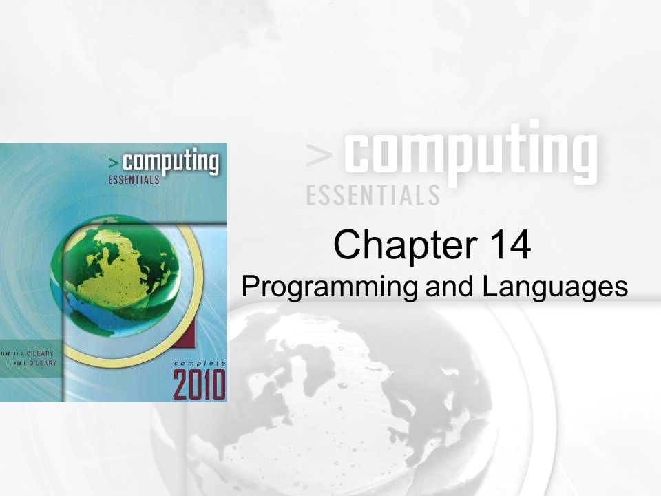 Programming and Languages Chapter 14
