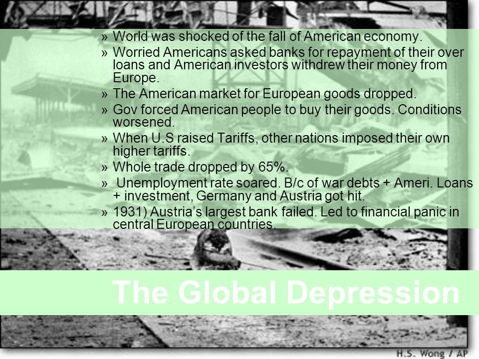 »World was shocked of the fall of American economy.