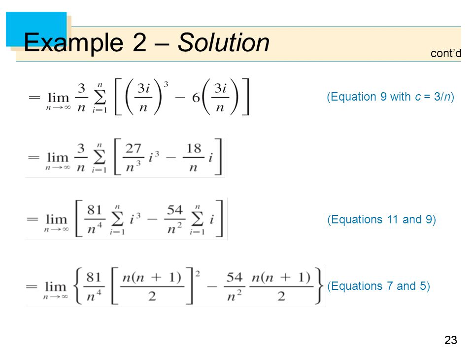 23 Example 2 – Solution (Equation 9 with c = 3/n) (Equations 11 and 9) (Equations 7 and 5) cont’d