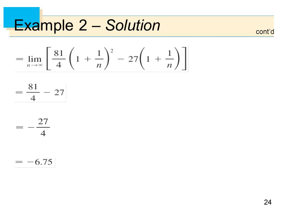 24 Example 2 – Solution cont’d