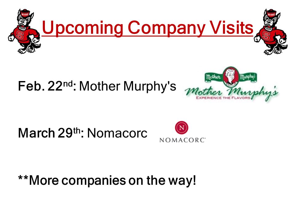 Upcoming Company Visits Feb.
