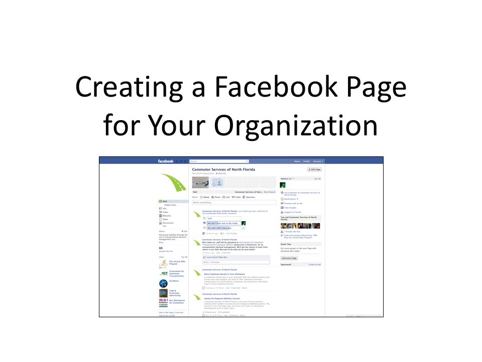 Creating a Facebook Page for Your Organization