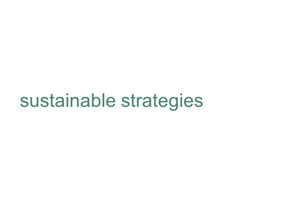 sustainable strategies