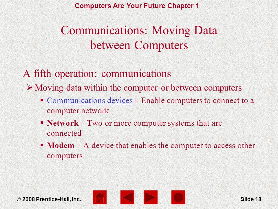 Computers Are Your Future Chapter 1 Slide 18© 2008 Prentice-Hall, Inc.