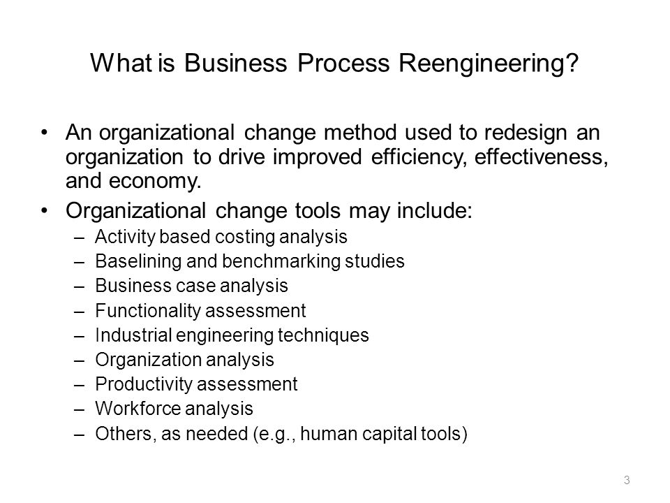 What is Business Process Reengineering.