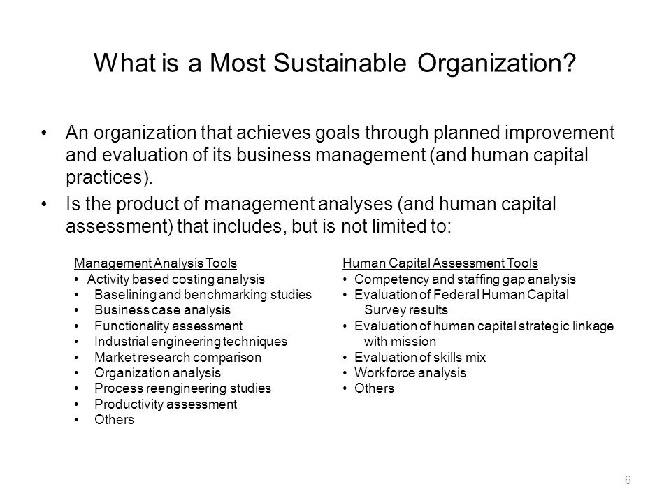 What is a Most Sustainable Organization.