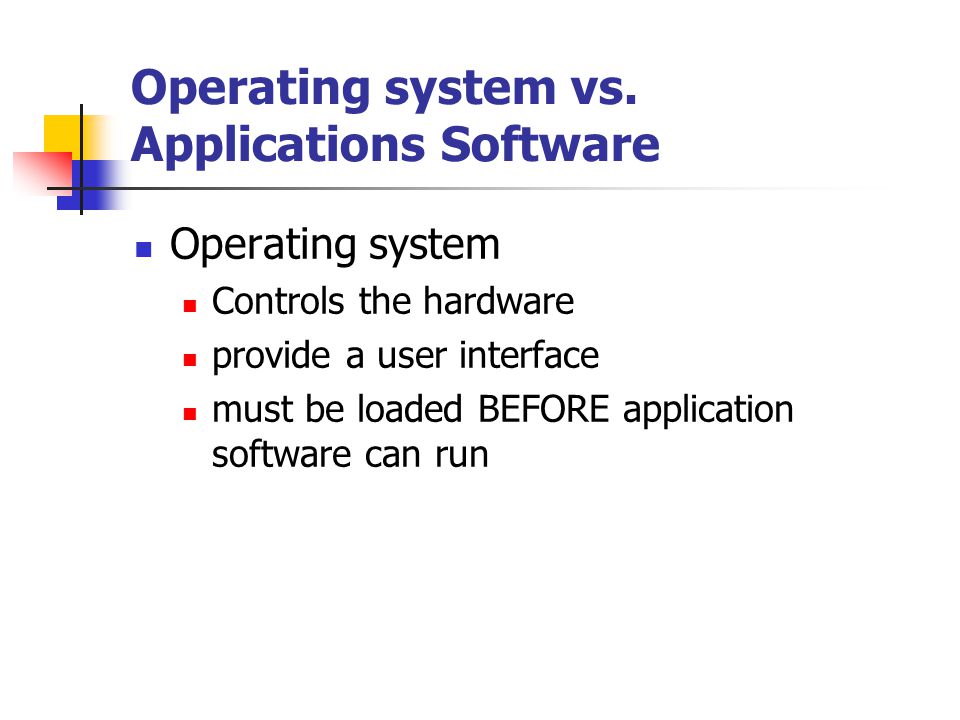 Operating system vs.
