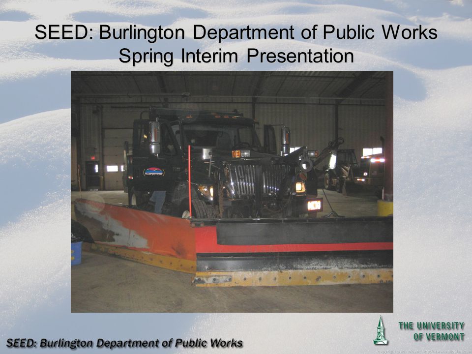 SEED: Burlington Department of Public Works Spring Interim Presentation