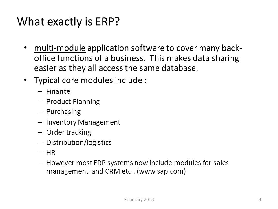 What exactly is ERP.