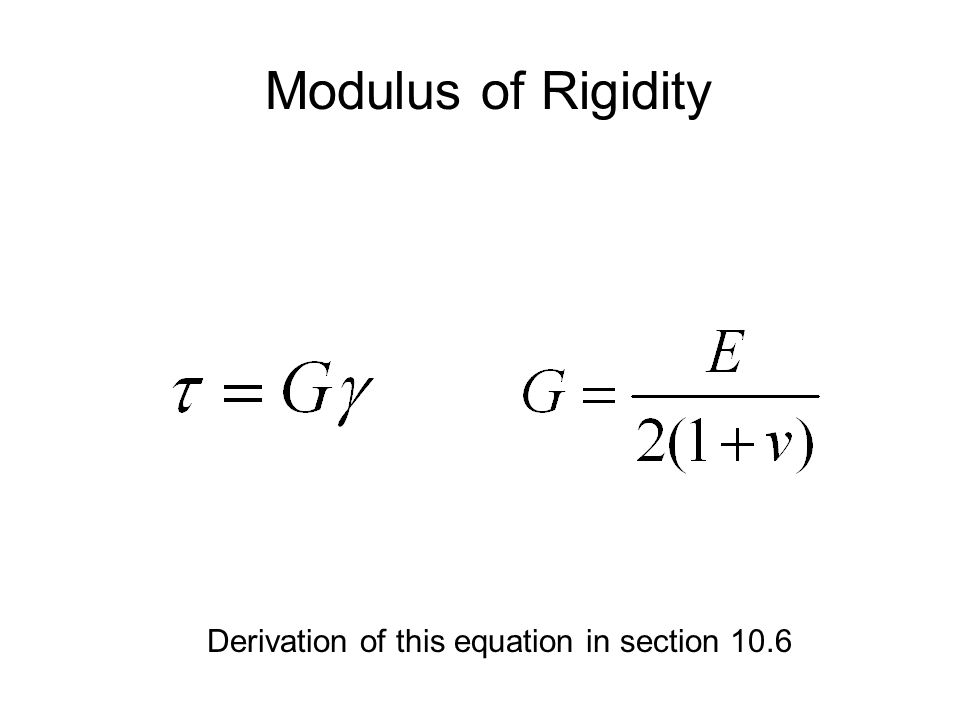 Modulus Of Rigidity Equation Talkchannels Engr 225 Section Load Increase Stress Deformation