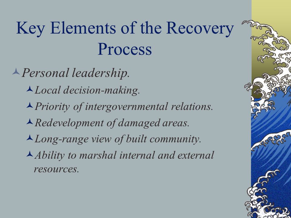 Key Elements of the Recovery Process Personal leadership.