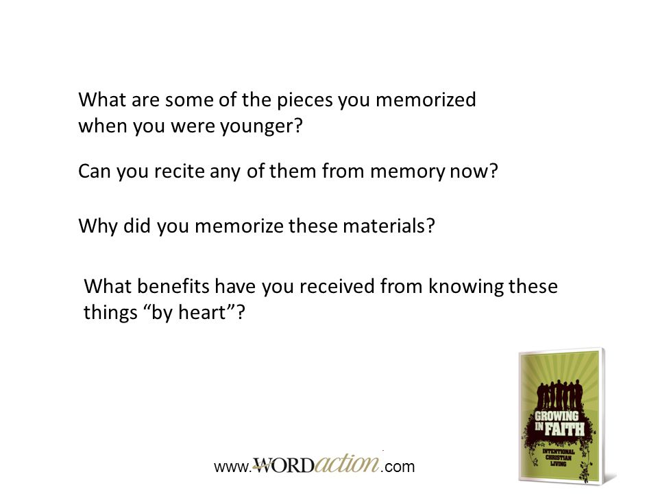 What are some of the pieces you memorized when you were younger.