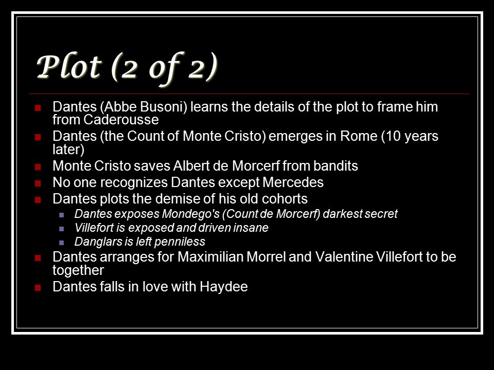 Count Of Monte Cristo Essay