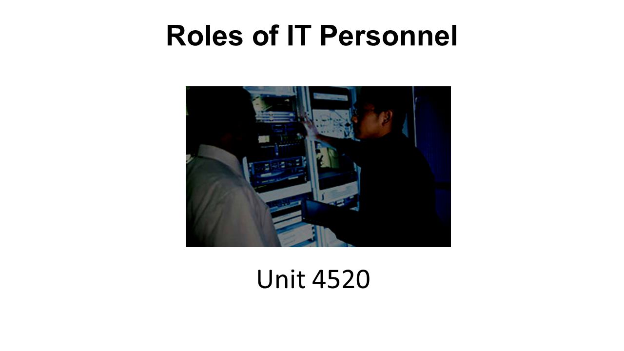 Roles of IT Personnel Unit 4520