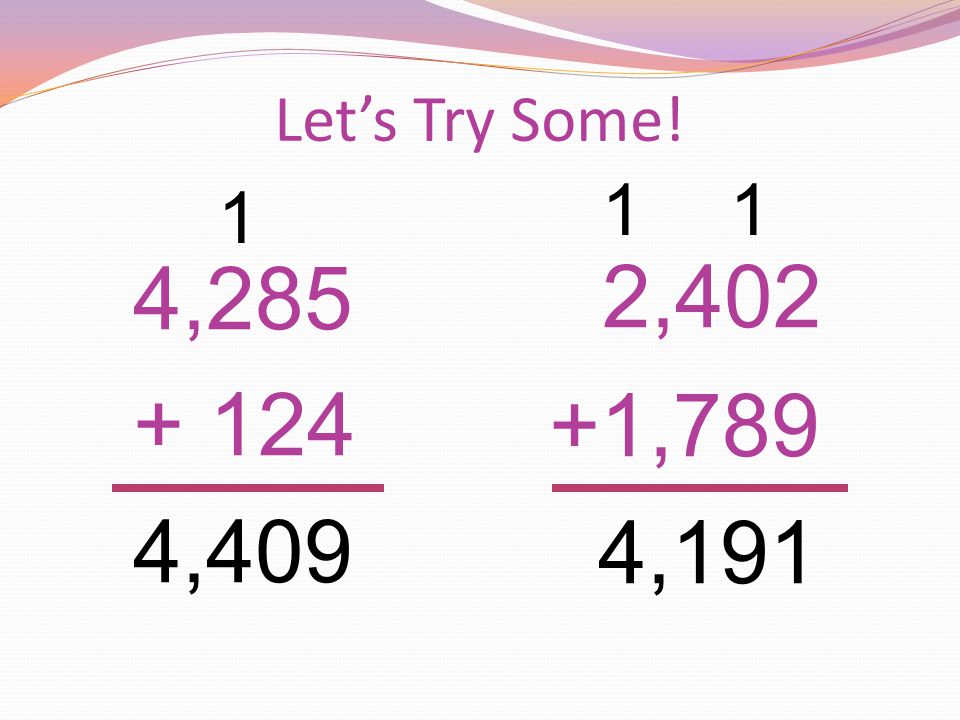 Let’s Try Some! 4, ,409 2,402 +1,789 4,