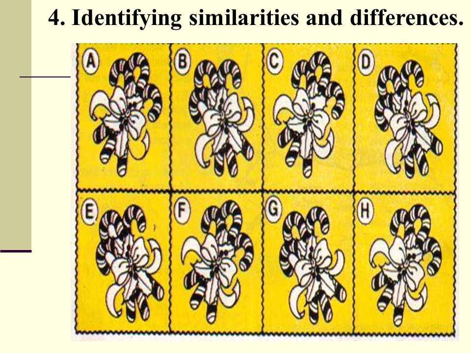4. Identifying similarities and differences.