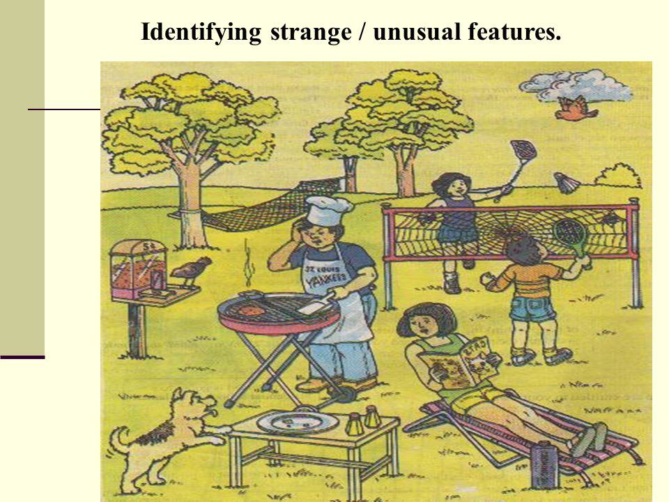 5. Identifying strange / unusual features.