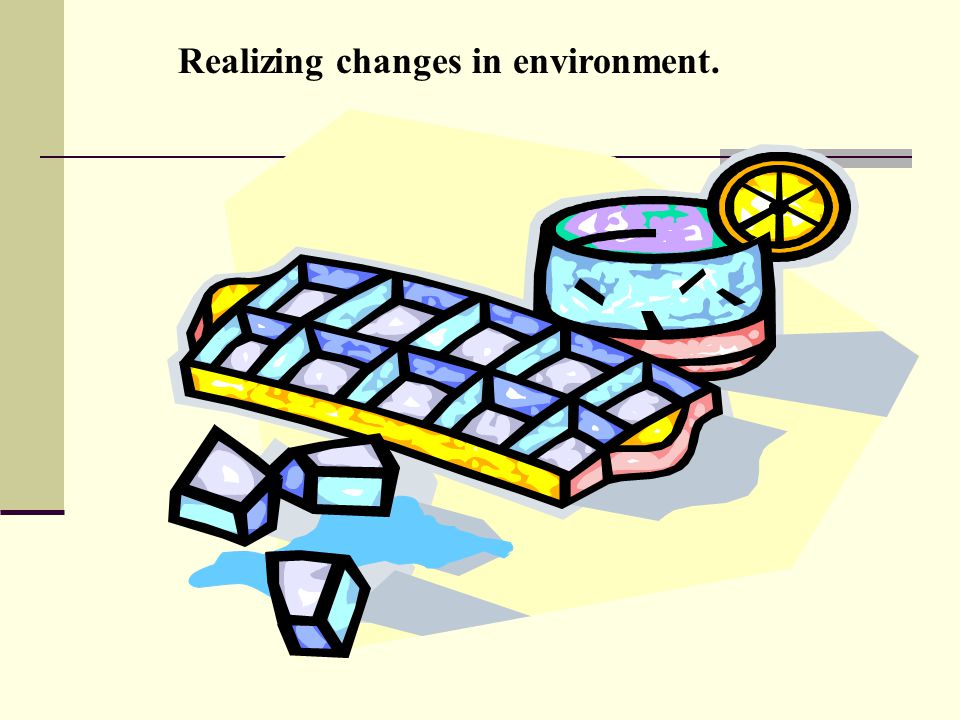 6. Realizing changes in environment.