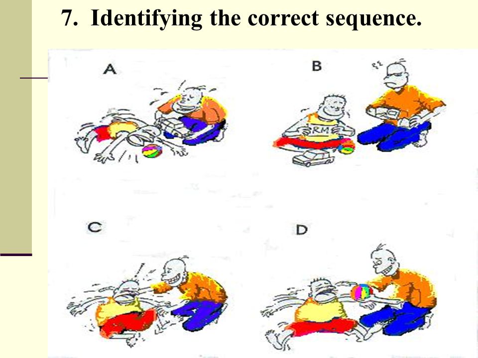 Identifying the correct sequence.