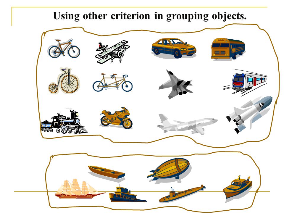 Grouping objects based on certain criterion.