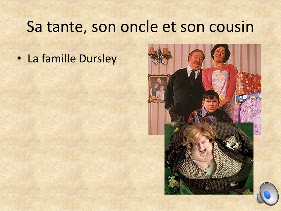 Ginny Weasley Lily Evans & James Potter [morts] Petunia Evans & Vernon Dursley Harry Potter Dudley Dursley Arthur & Molly Weasley Ron Weasley Hermione Granger Fred Weasley [mort] George Weasley Percy Weasley Charlie Weasley Bill Weasley & Fleur Delacour James Sirius Potter Albus Severus Potter Lily Luna Potter Rose Weasley Hugo Weasley Victoire Weasley