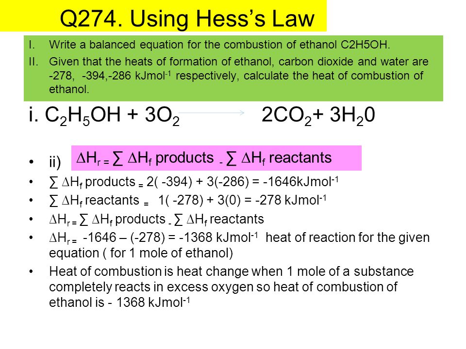 Equation Of Enthalpy Formation Jennarocca Enthalpy Formation Of Ethanol Equation Jennarocca