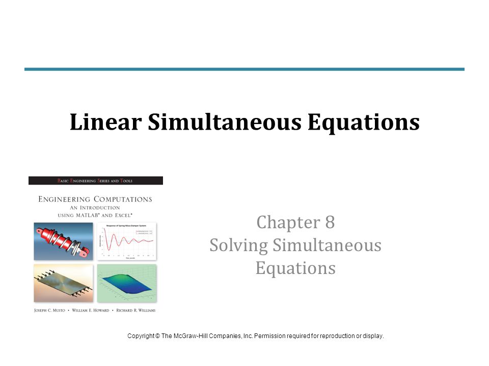 Solving Simultaneous Equations In Excel Talkchannels Chapter 8 Solving Simultaneous Equations Linear