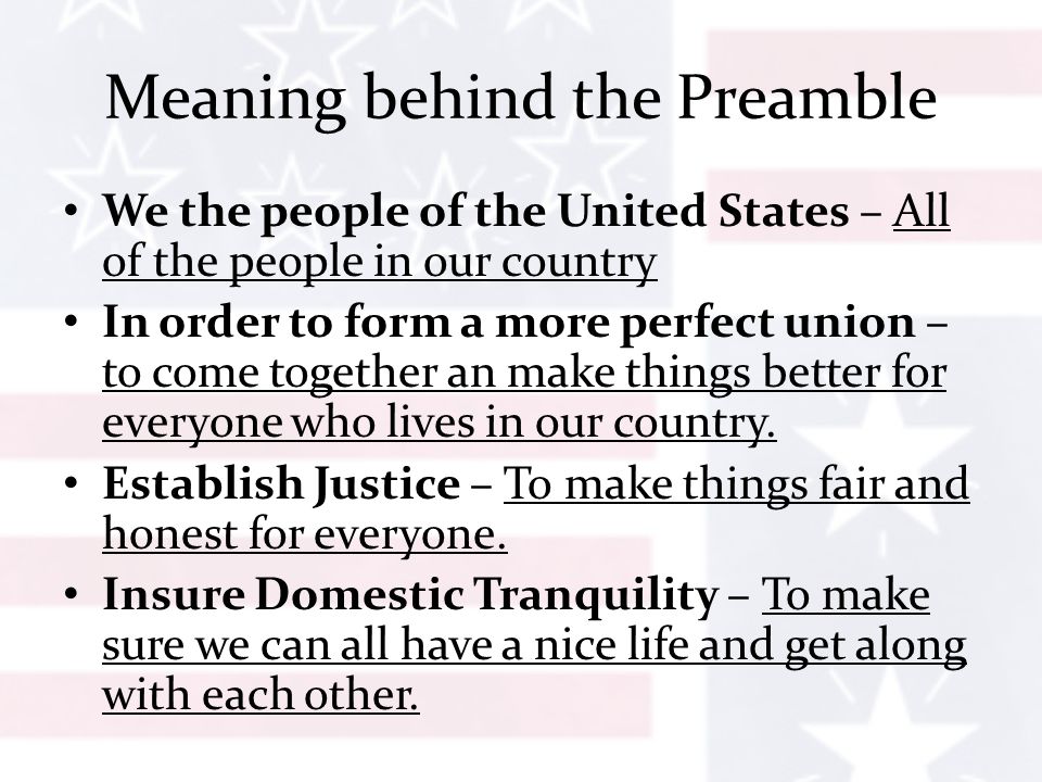 the united states constitution ppt video online download to form a more perfect union meaning