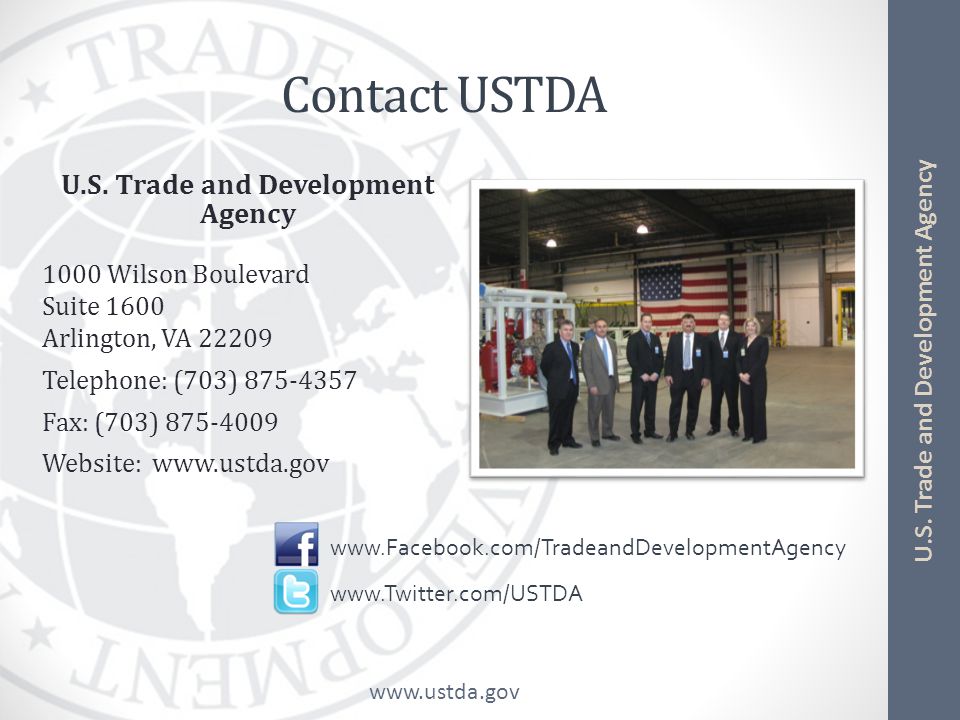 U.S. Trade and Development Agency Contact USTDA U.S.