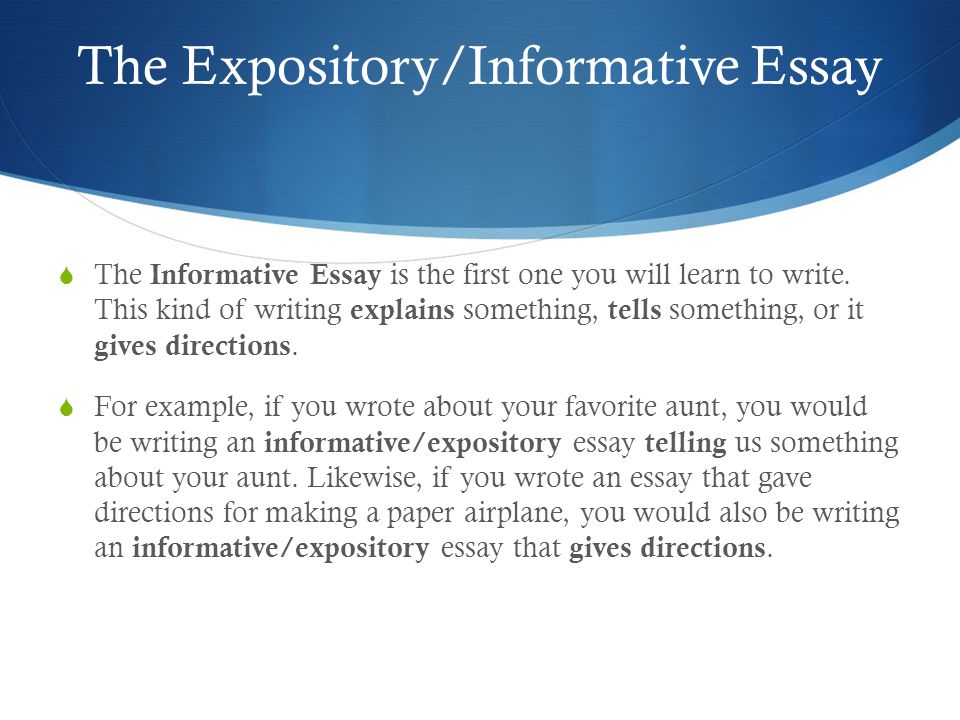 Informative essay ppt