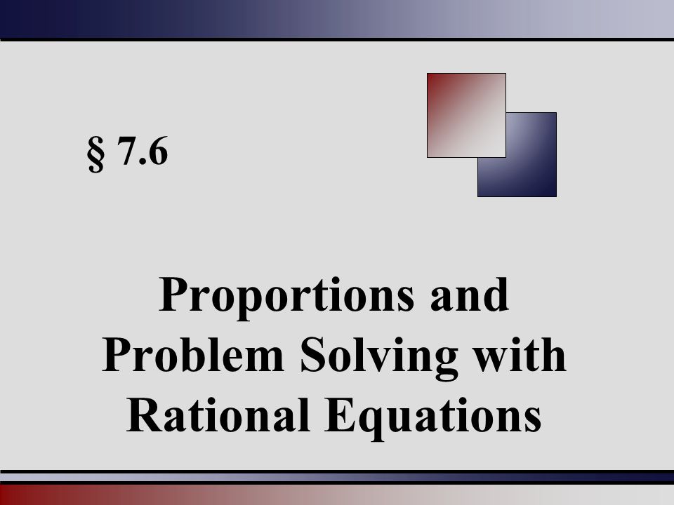 Problem Solving Proportions