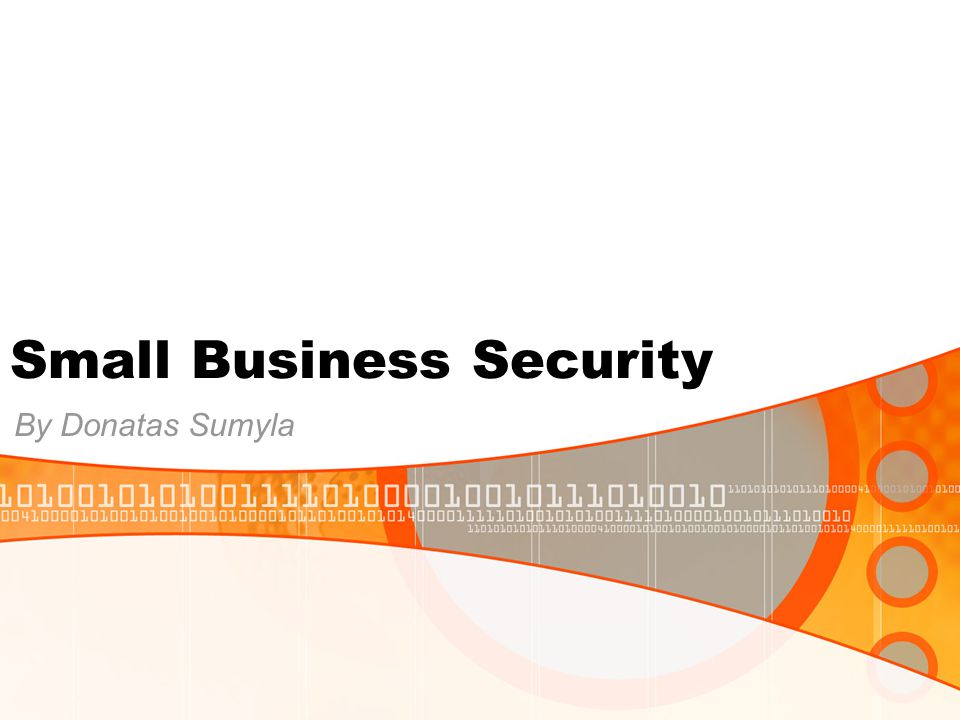 Small Business Security By Donatas Sumyla