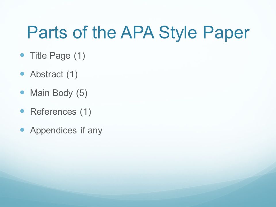 How to write abstract apa