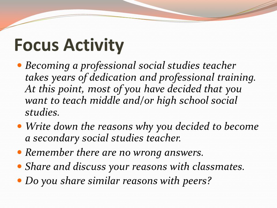 why you want to teach