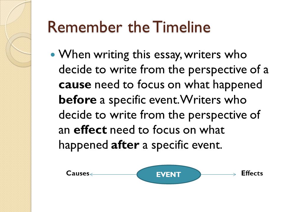 Writing A Cause And Effect Essay