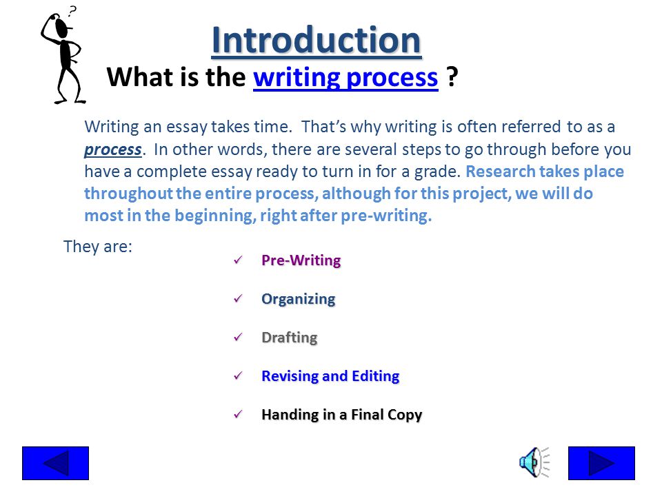 essay on writing process