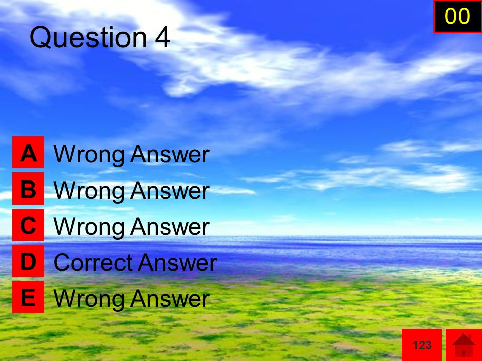 Question 3 C B A D E Correct Answer Wrong Answer