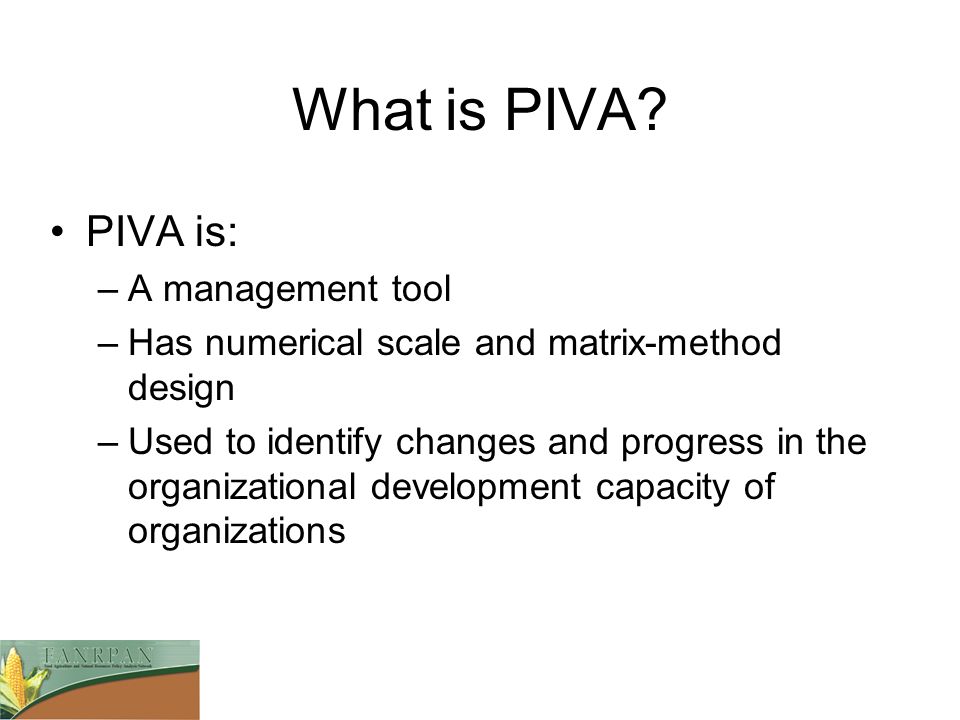 What is PIVA.