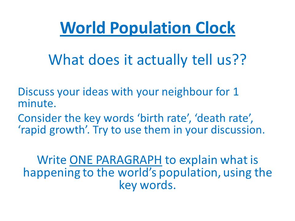 World Population Clock What does it actually tell us .