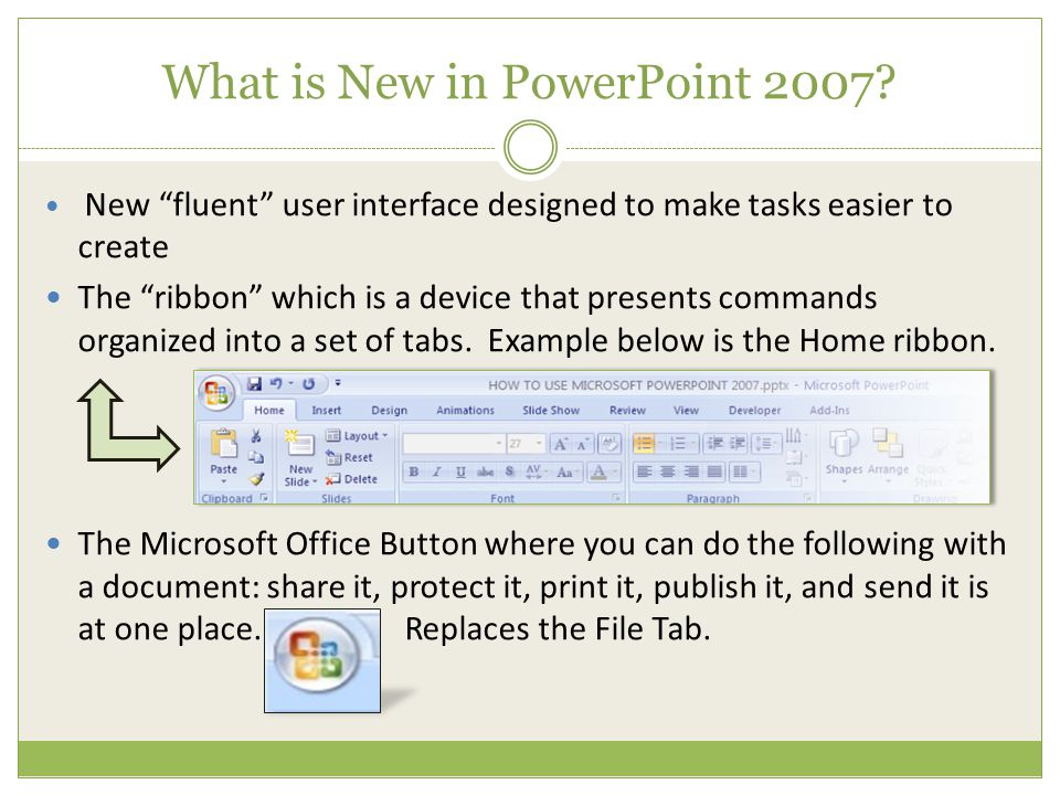 What is New in PowerPoint 2007.
