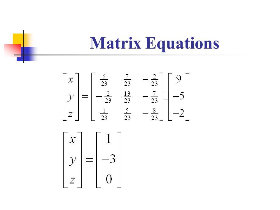 Matrix Equations