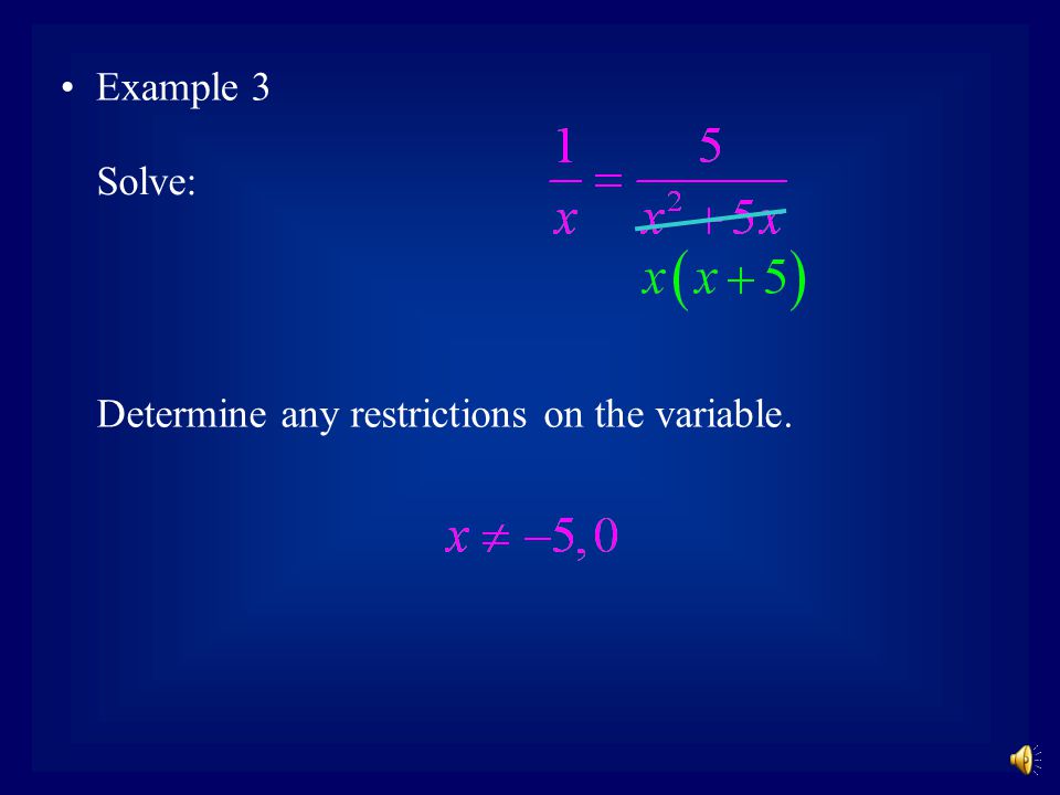 Compare this solution with the restrictions on x found at the beginning of the problem, x ≠ - 4,2.