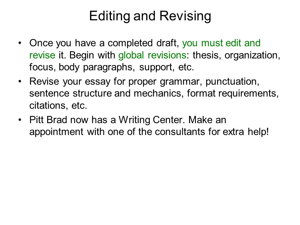 revising your own essay revising your own essay
