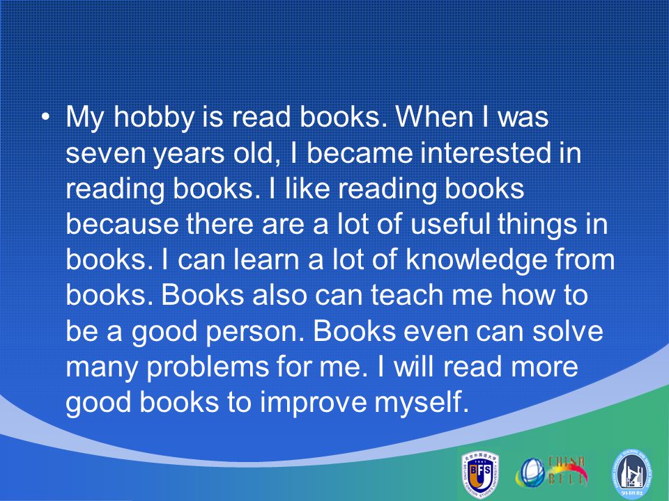 Essay about my hobby reading books