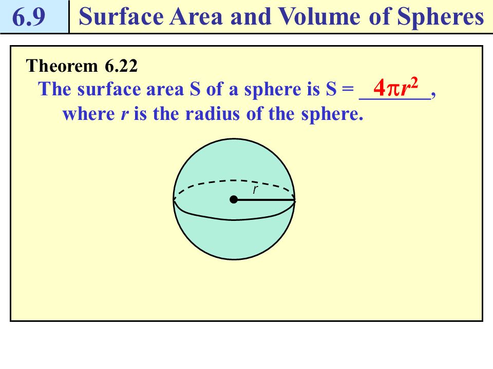How do I find the surface area and volume of a sphere