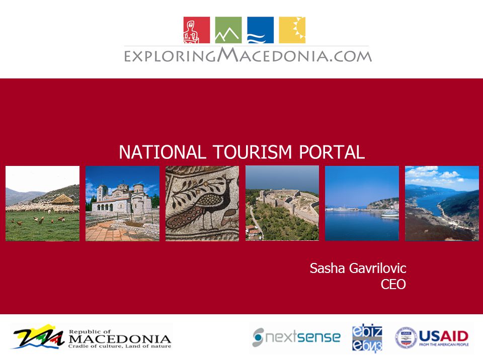 NATIONAL TOURISM PORTAL Sasha Gavrilovic CEO