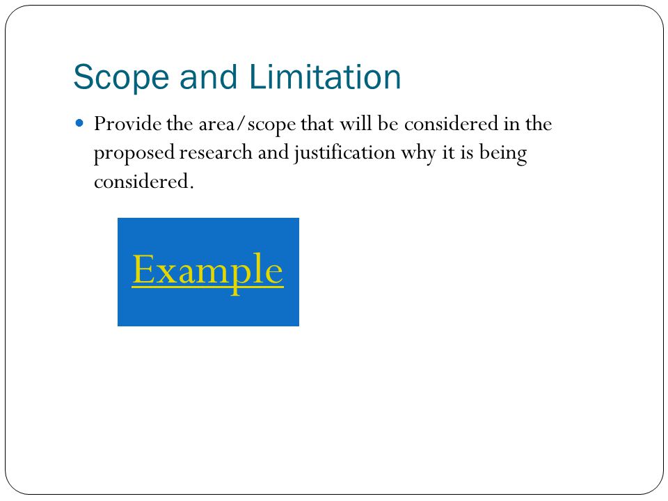 Dissertation Scope